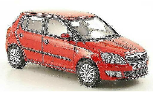 Skoda Fabia Base 1/43 Abrex rojo 2010 coche miniatura