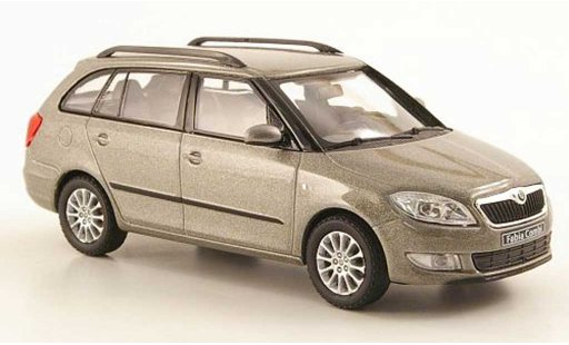 Skoda Fabia II 1/43 Abrex grisbeige coche miniatura