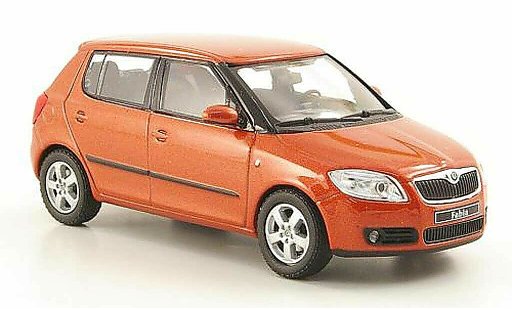 Skoda Fabia II 1/43 Abrex naranja 2006 coche miniatura