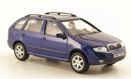 Skoda Fabia Base 1/43 Abrex azul coche miniatura