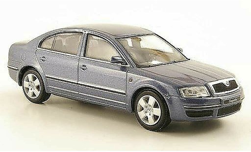 Skoda Superb Base 1/43 Abrex grisazul coche miniatura