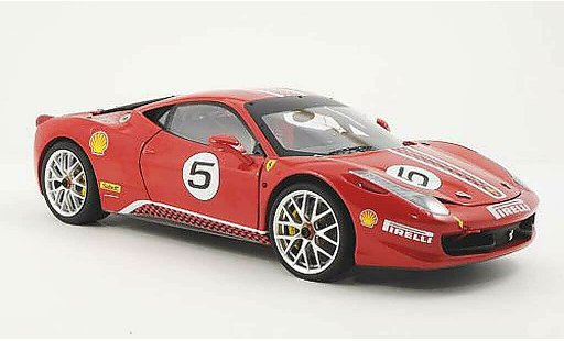 Ferrari 458 Challenge 1/18 Hot Wheels Elite No.5 rojo (Elite) coche miniatura