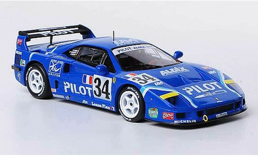 Ferrari F40 Competizione 1/43 Hot Wheels Elite No.34 Pilot M.Ferte / O.Thevenin / C.Palau 24h Le Mans 1994 coche miniatura