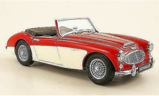 Austin Healey 3000 roadster 1/18 Kyosho MK1 rojo/blanco 1959 coche miniatura