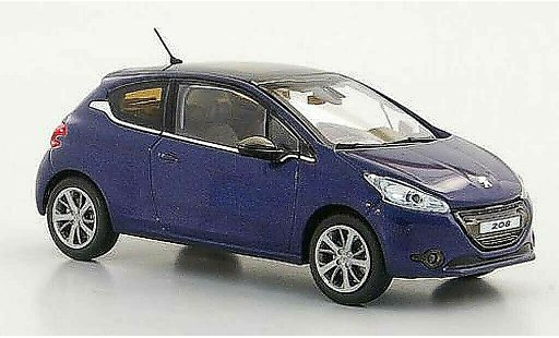 Peugeot 208 Base 1/43 Norev azul 3-portes coche miniatura