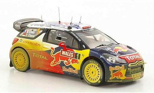 DS Automobiles DS3 WRC 2011 1/43 IXO No.1 Red Bull - Total S.Loeb / D.Elena Rally Wales coche miniatura