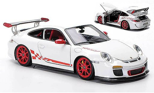 Porsche 911 GT3 RS 1/43 FrontiArt 2010 blanco/rojo coche miniatura