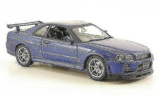 Nissan Skyline R34 1/43 Autoart GT-R azul 1999 coche miniatura