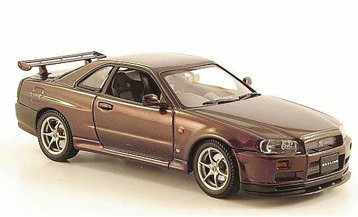 Nissan Skyline R34 1/43 Autoart GT-R lila 1999 coche miniatura