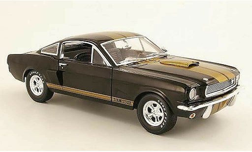 Shelby GT 350 1966 1/18 Shelby Collectibles H negro/or coche miniatura