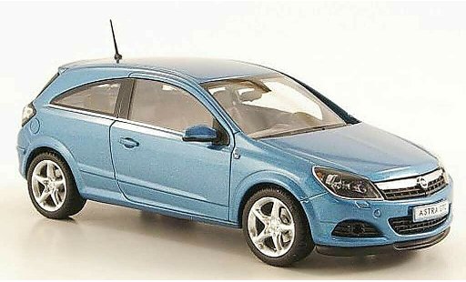 Opel Astra GTC 1/43 Minichamps H azul 3-Turer coche miniatura