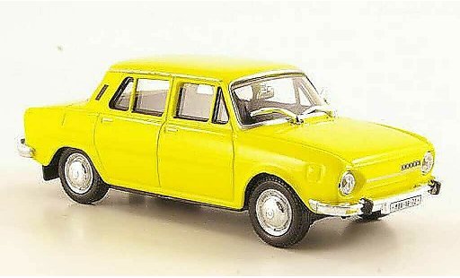 Skoda 110 Base 1/43 Abrex amarillo 1969 coche miniatura
