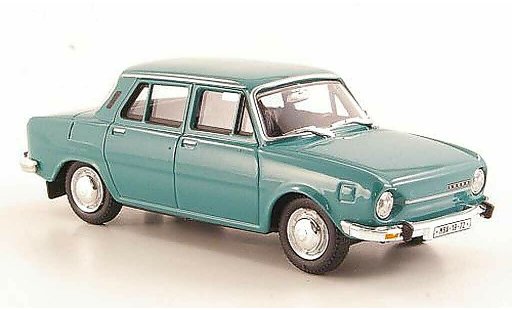 Skoda 110 Base 1/43 Abrex verdeazul 1969 coche miniatura