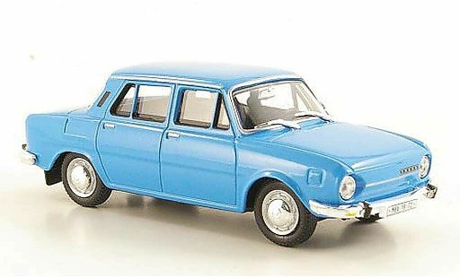 Skoda 110 Base 1/43 Abrex azul 1969 coche miniatura