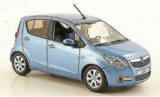 Opel Agila B 1/43 Schuco azul 2008 coche miniatura