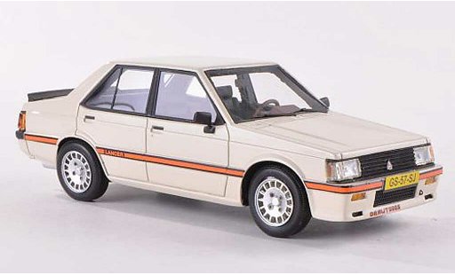 Mitsubishi Lancer 2000 Turbo 1/43 Neo EX PWO cremeblanco 1980 coche miniatura