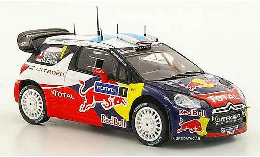 DS Automobiles DS3 WRC 2011 1/43 Spark No.1 S.Loeb / D.Elena Rally Finnland coche miniatura