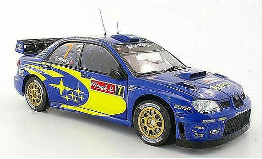Subaru Impreza WRC 1/18 Sun Star No.7 P.Solberg / P.Mills Rally Portugal 2007 coche miniatura