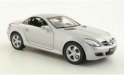 Mercedes Classe SLK Base 1/18 Welly 350 (R171) gris metallisee 2004 coche miniatura