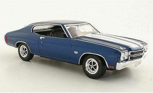 Chevrolet Chevelle SS 1/18 Welly 1970 azul/blanco SS454 coche miniatura