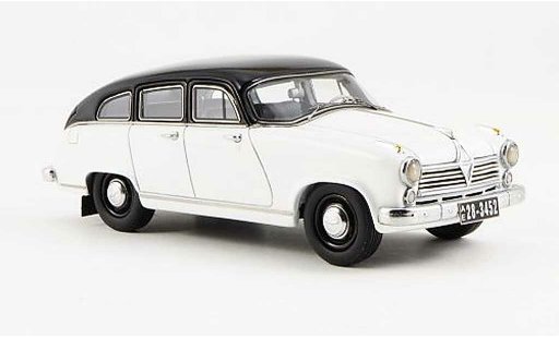 Borgward Hansa 2400 berline 1/43 Neo blanco/negro 1955 coche miniatura