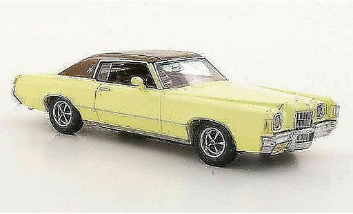 Pontiac Grand Prix Hardtop 1/43 Neo Coupe amarillo/marron 1972 coche miniatura