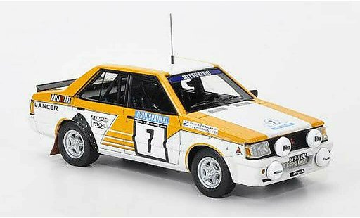 Mitsubishi Lancer 2000 Turbo 1/43 Neo No.7 Team Ralliart 1000 Lakes Rally 1982 coche miniatura