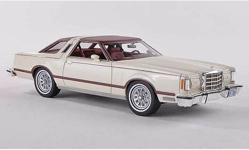 Ford Thunderbird 1977-1979 1/43 Neo blanco/negro-rojo coche miniatura