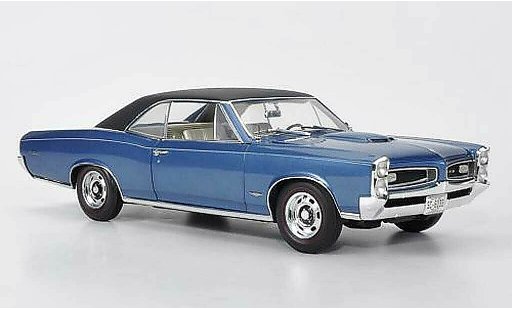 Pontiac GTO Hardtop 1/18 Highway 61 azul/mate negro 1966 coche miniatura