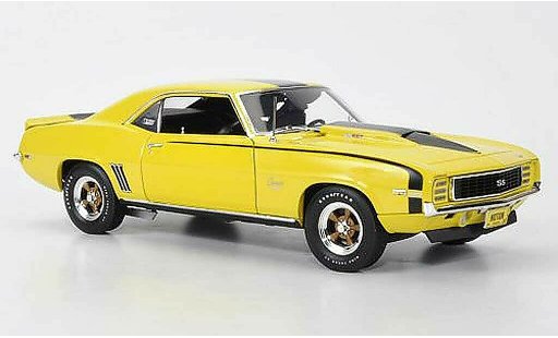 Chevrolet Camaro SS 1/18 Highway 61 1969 427 Baldwin Motion amarillo/negro coche miniatura