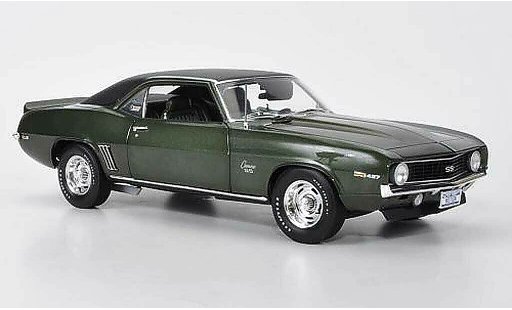 Chevrolet Camaro SS 1/18 Highway 61 1969 Baldwin Motion verde/mate negro coche miniatura