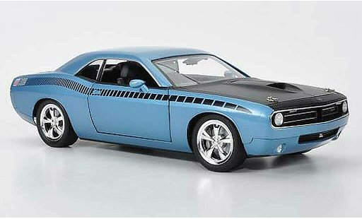 Plymouth Cuda Concept 1/18 Highway 61 AAR azul/mate negro con Dekoration coche miniatura