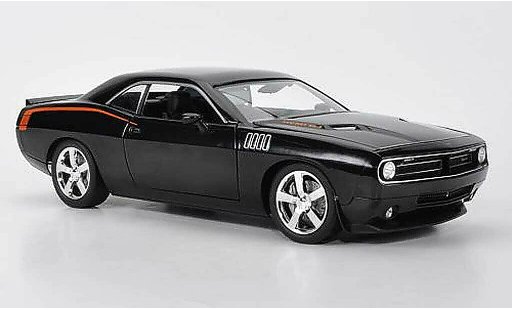 Plymouth Cuda Concept 1/18 Highway 61 HEMI negro con naranjaner Dekoration coche miniatura