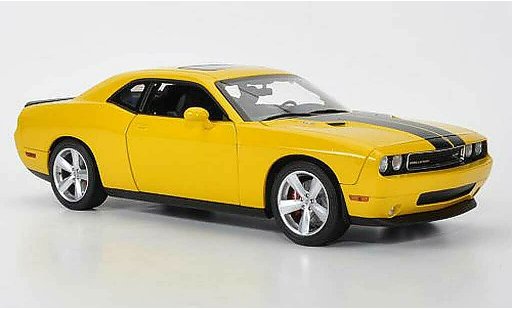 Dodge Challenger 2010 1/18 Highway 61 SRT8 amarillo/mate negro coche miniatura