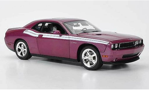 Dodge Challenger 2010 1/18 Highway 61 R/T lila con blancoer Dekoration coche miniatura