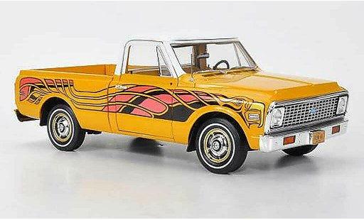 Chevrolet C-10 Pickup 1/18 Highway 61 Fleetside Pick Up amarillo/blanco con Dekoration 1969 coche miniatura