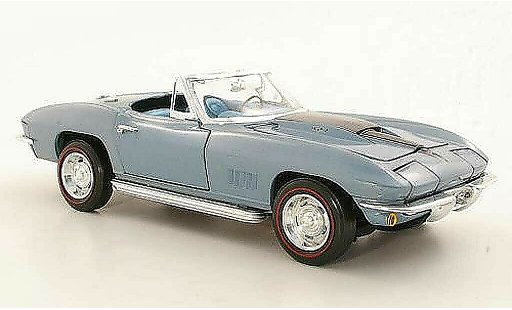 Chevrolet Corvette Convertible 1/18 Ertl C2 (C2) gris metallisee azul/negro 1967 coche miniatura