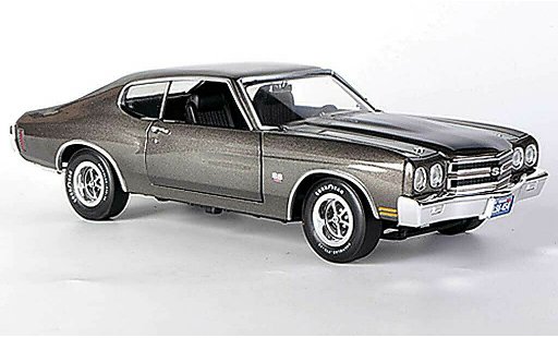 Chevrolet Chevelle SS 1/18 Ertl 1970 SS454 gris/negro coche miniatura