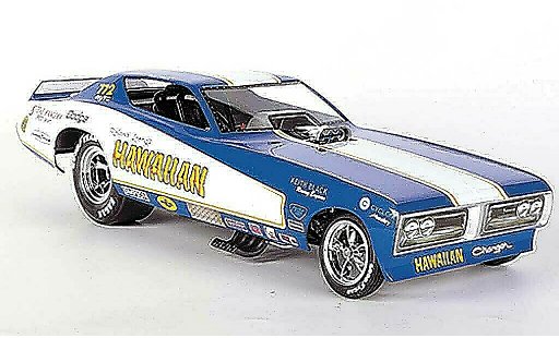 Dodge Charger 1971 1/18 Ertl Funny Car Hawaiian Racing B.Mass NHRA coche miniatura