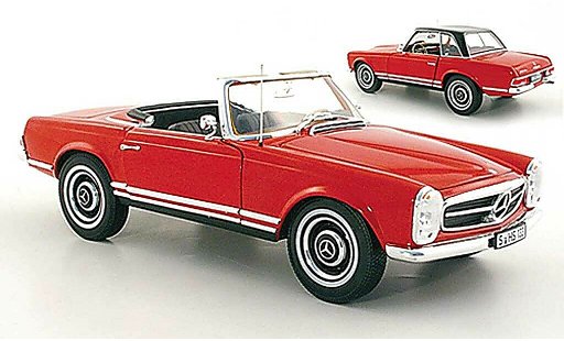 Mercedes 230 Base 1/18 Norev SL (W113) rojo coche miniatura