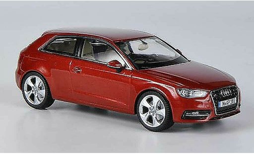 Audi A3 berline 1/43 Schuco rojo 2012 coche miniatura