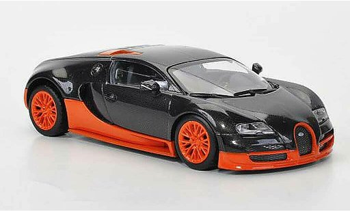 Bugatti Veyron Super Sport 1/43 Minichamps gris/naranja avec Figur 2011 coche miniatura