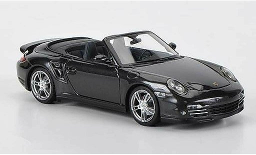 Porsche 911 Turbo 1/43 Minichamps cabriolet (II) gris avec Figur 2009 coche miniatura