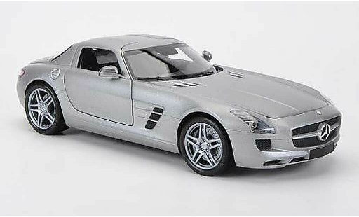 Mercedes SLS Coupe 1/18 Minichamps coupe AMG gris 2010 coche miniatura