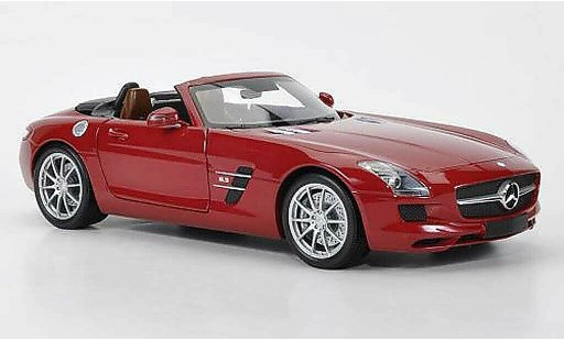 Mercedes SLS Roadster 1/18 Minichamps AMG rojo 2011 coche miniatura