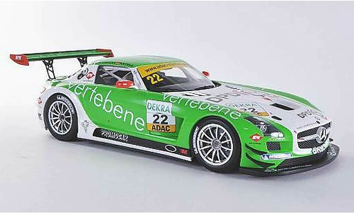 Mercedes SLS GT3 1/18 Minichamps AMG No.22 MS Racing D.Sigacev / F.Stoll ADAC GT Masters-Saison 2011 coche miniatura