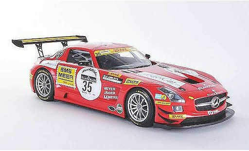 Mercedes SLS GT3 1/18 Minichamps AMG No.35 Team negro Falcon K.Heyer / T.Jager / S.Lemeret 24h Spa 2011 coche miniatura