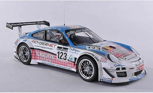 Porsche 911 GT3 1/18 Minichamps R 2011 No.123 Muhlner Motorsport 24h Spa Fumal/Thiry/Rosenblad/Lefort coche miniatura