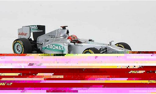 Mercedes F1 2012 1/43 Minichamps AMG Petronas Team No.7 M.Schumacher Prasentationsfahrzeug coche miniatura