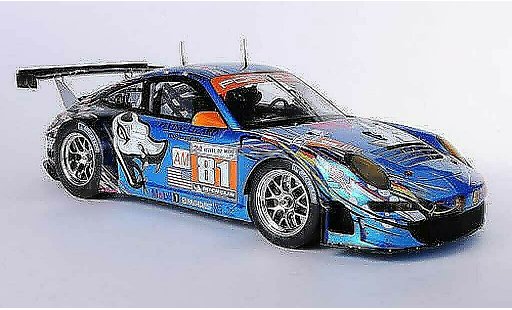 Porsche 911 GT3 RSR 1/18 Spark 2011 No.81 Flying Lizard Motorsport S.Neiman / D.Law / S.Pumpelly 24h Le Mans coche miniatura